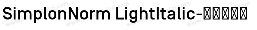 SimplonNorm LightItalic字体转换